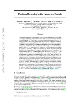 Continual Learning in the Frequency Domain