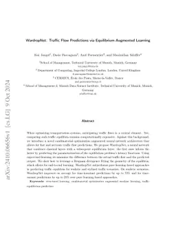 WardropNet: Traffic Flow Predictions via Equilibrium-Augmented Learning