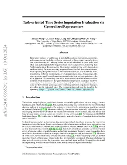 Task-oriented Time Series Imputation Evaluation via Generalized
  Representers