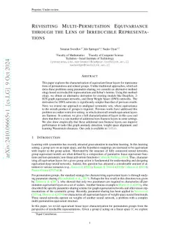 Revisiting Multi-Permutation Equivariance through the Lens of Irreducible Representations
