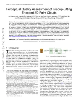 Perceptual Quality Assessment of Trisoup-Lifting Encoded 3D Point Clouds