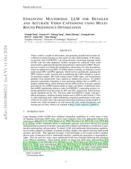 Enhancing Multimodal LLM for Detailed and Accurate Video Captioning
  using Multi-Round Preference Optimization