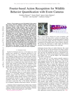 Fourier-based Action Recognition for Wildlife Behavior Quantification
  with Event Cameras
