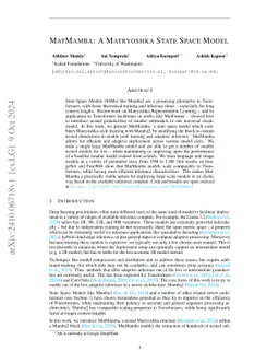 MatMamba: A Matryoshka State Space Model