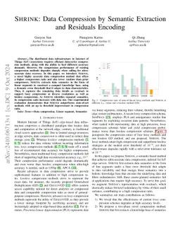 SHRINK: Data Compression by Semantic Extraction and Residuals Encoding