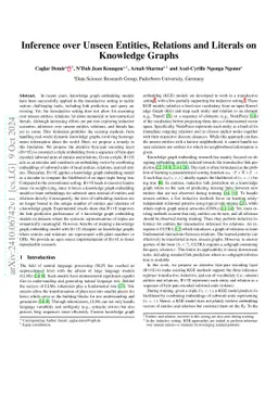 Inference over Unseen Entities, Relations and Literals on Knowledge
  Graphs