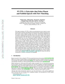 F5-TTS: A Fairytaler that Fakes Fluent and Faithful Speech with Flow Matching