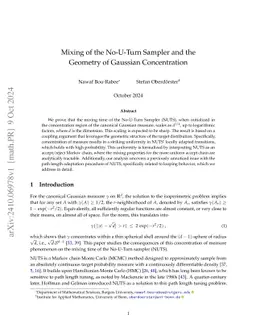 Mixing of the No-U-Turn Sampler and the Geometry of Gaussian
  Concentration