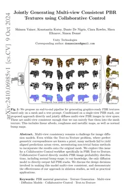 Jointly Generating Multi-view Consistent PBR Textures using
  Collaborative Control