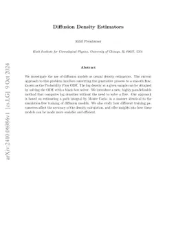 Diffusion Density Estimators