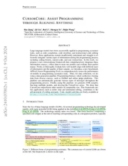 CursorCore: Assist Programming through Aligning Anything