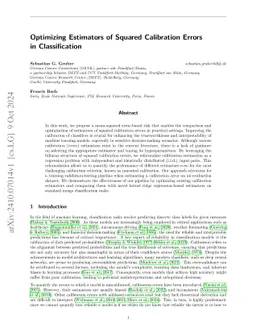 Optimizing Estimators of Squared Calibration Errors in Classification