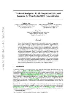 Tri-Level Navigator: LLM-Empowered Tri-Level Learning for Time Series
  OOD Generalization