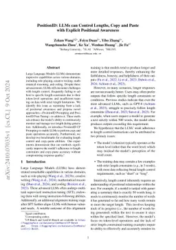 PositionID: LLMs can Control Lengths, Copy and Paste with Explicit
  Positional Awareness