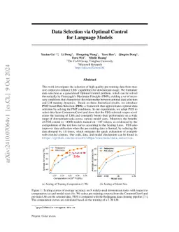 Data Selection via Optimal Control for Language Models