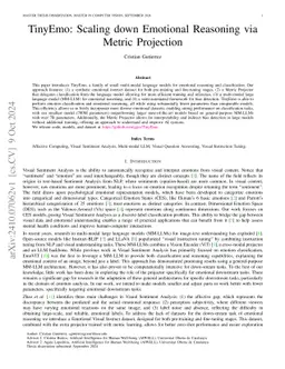 TinyEmo: Scaling down Emotional Reasoning via Metric Projection