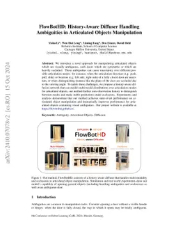FlowBotHD: History-Aware Diffuser Handling Ambiguities in Articulated Objects Manipulation