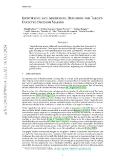 Identifying and Addressing Delusions for Target-Directed Decision-Making