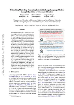 Unleashing Multi-Hop Reasoning Potential in Large Language Models through Repetition of Misordered Context