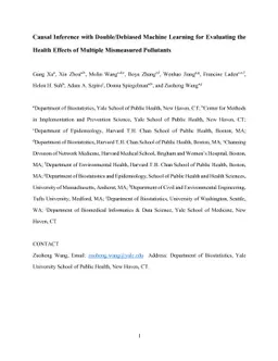 Causal Inference with Double/Debiased Machine Learning for Evaluating
  the Health Effects of Multiple Mismeasured Pollutants
