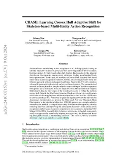 CHASE: Learning Convex Hull Adaptive Shift for Skeleton-based Multi-Entity Action Recognition