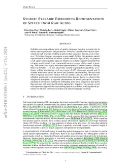 Sylber: Syllabic Embedding Representation of Speech from Raw Audio