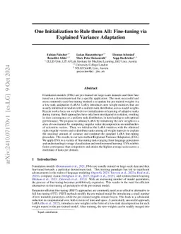 Parameter Efficient Fine-tuning via Explained Variance Adaptation