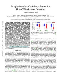 Margin-bounded Confidence Scores for Out-of-Distribution Detection