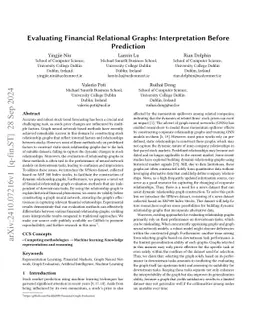 Evaluating Financial Relational Graphs: Interpretation Before Prediction