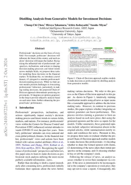 Distilling Analysis from Generative Models for Investment Decisions