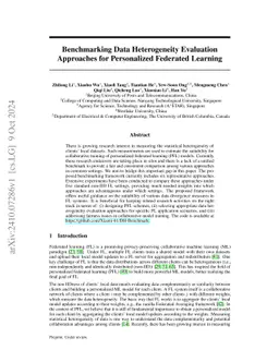 Benchmarking Data Heterogeneity Evaluation Approaches for Personalized
  Federated Learning