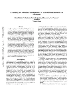 Examining the Prevalence and Dynamics of AI-Generated Media in Art Subreddits