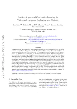 Positive-Augmented Contrastive Learning for Vision-and-Language Evaluation and Training