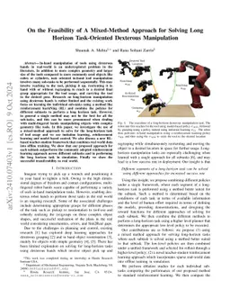 On the Feasibility of A Mixed-Method Approach for Solving Long Horizon
  Task-Oriented Dexterous Manipulation