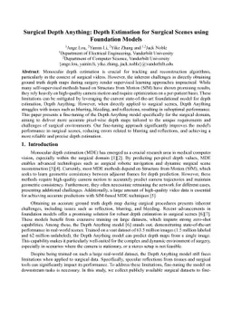 Surgical Depth Anything: Depth Estimation for Surgical Scenes using
  Foundation Models