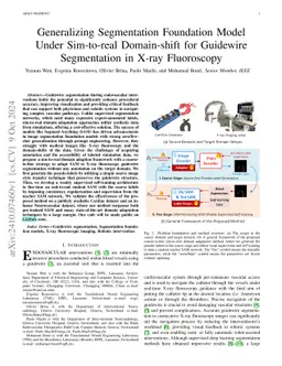 Generalizing Segmentation Foundation Model Under Sim-to-real
  Domain-shift for Guidewire Segmentation in X-ray Fluoroscopy
