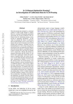 Is C4 Dataset Optimal for Pruning? An Investigation of Calibration Data
  for LLM Pruning