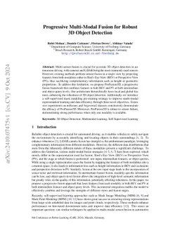 Progressive Multi-Modal Fusion for Robust 3D Object Detection