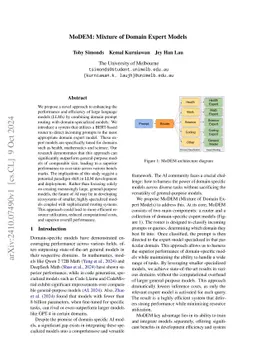 MoDEM: Mixture of Domain Expert Models