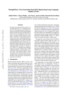 Thought2Text: Text Generation from EEG Signal using Large Language Models (LLMs)