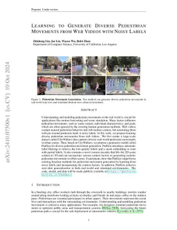 Learning to Generate Diverse Pedestrian Movements from Web Videos with
  Noisy Labels
