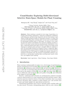 CountMamba: Exploring Multi-directional Selective State-Space Models for
  Plant Counting