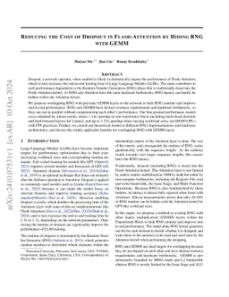 Reducing the Cost of Dropout in Flash-Attention by Hiding RNG with GEMM