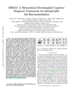 DISCO: A Hierarchical Disentangled Cognitive Diagnosis Framework for
  Interpretable Job Recommendation