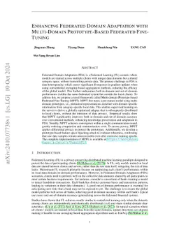 Enhancing Federated Domain Adaptation with Multi-Domain Prototype-Based
  Federated Fine-Tuning