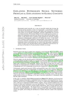 Explaining Hypergraph Neural Networks: From Local Explanations to Global
  Concepts