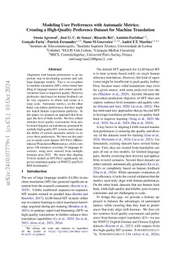 Modeling User Preferences with Automatic Metrics: Creating a
  High-Quality Preference Dataset for Machine Translation