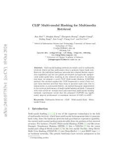 CLIP Multi-modal Hashing for Multimedia Retrieval