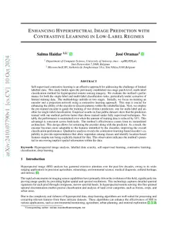 Enhancing Hyperspectral Image Prediction with Contrastive Learning in
  Low-Label Regime