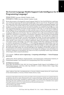 Do Current Language Models Support Code Intelligence for R Programming Language?